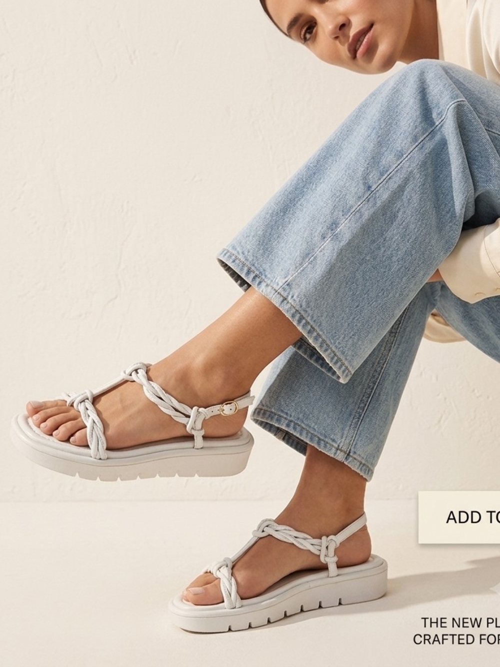 Stuart Weitzman White Braided Strap Sandals Size 8.5
